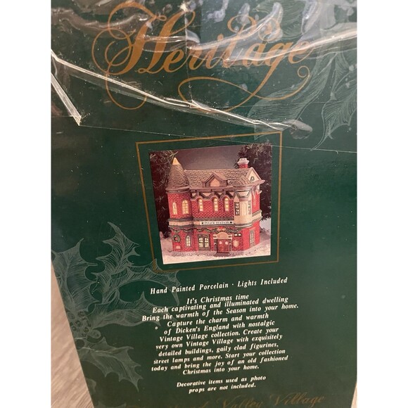 Dickens Collectables Towne Series Police Station with Cord and Original Box 1994 - Picture 4 of 12